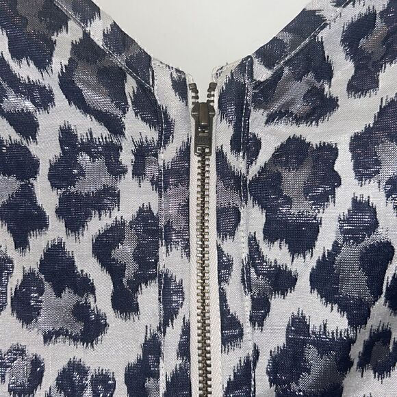 Banana Republic Blue and White Leopard Print Dress - Picture 11 of 12